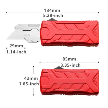 UK-1735 Aluminum Alloy Shell Automatic OTF Utility Knife