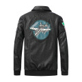 Characteristic Men's Embroidered Leather Jacket Wholesale