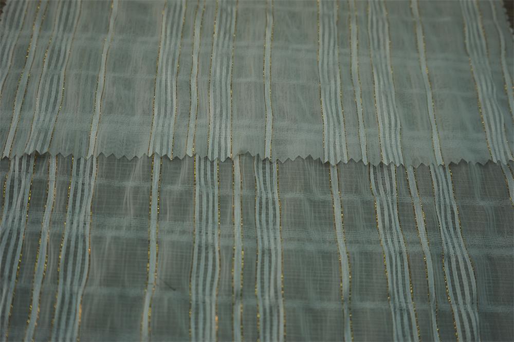Gold Lurex Stripe Dobby Fabric