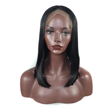 AliLeader Short Straight Synthetic Bob Lace Front Wig