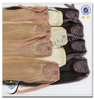 Wholesale best selling high quality virgin brazilian ponytail extension 100% virgin human hair