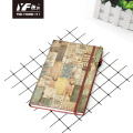 Benutzerdefinierte Retro -Speicher -PU -Leder -Notizbuch mit elastischen Riemen -Hardcover -Tagebuch
