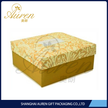 Shiny gold paper lift-off boxes for nice ladies' shoe pack China made