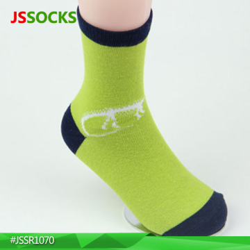 Bright Green Children Socks Pure Cotton Boy Socks