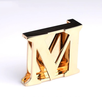 Custom Gold Plated Alphabet Design Metal Belt Buckles for Men