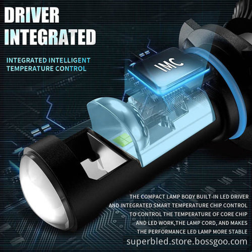 Y9 Car Lamp Bulb Laser Headlight 9005 9006 H11 Bi-LED Projector Headlight H7 LED Light