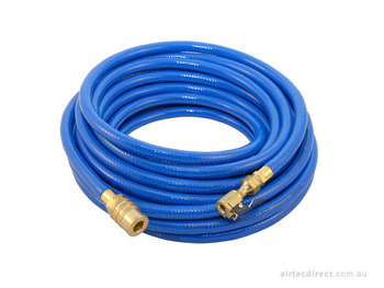 Blue PE Air Hose with brass fitting