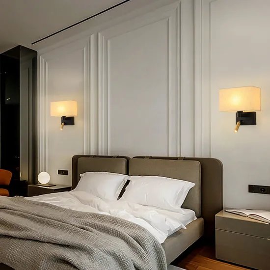 Modern E27 Fabric Lampshade Wall Lamp LED Bedside Reading Wall Sconce
