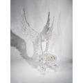 Angel Wings Kristal Sandalye Altın varak Şeffaf