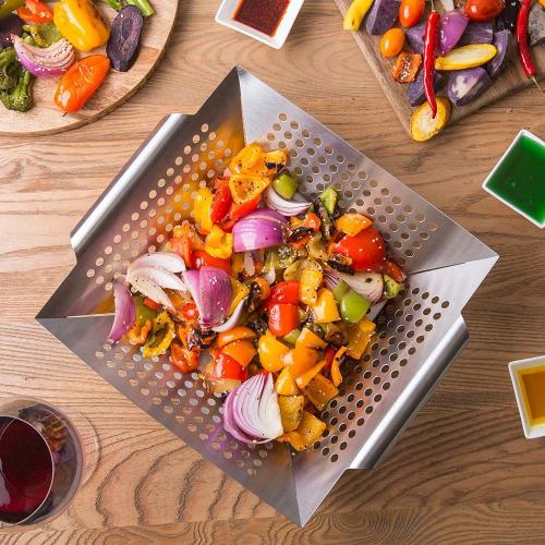 Accesorios de barbacoa de cesta de verduras