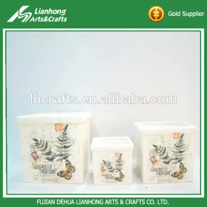 Home decorative christmas ornaments ceramic garden basket