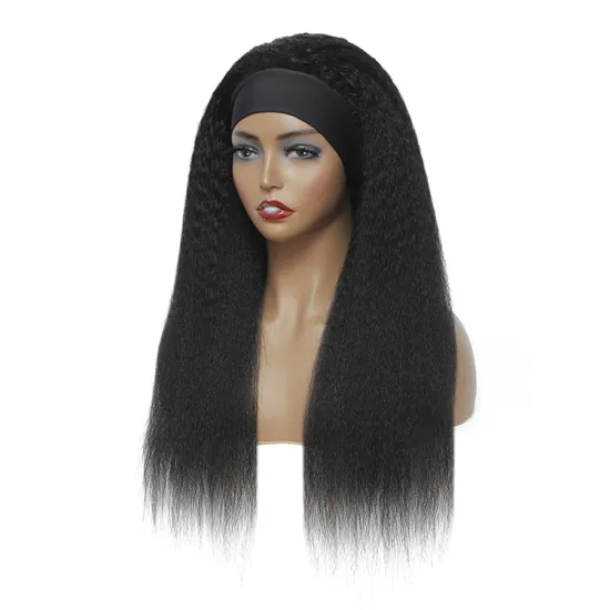 Wholesale Headband Kinky Straight Ponytail Human Hair Wig, Headband Wig Human Hair for Black Women, Remy Human Hair Headband Wig