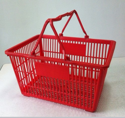 Portable Plastic Shopping Basket with Handle Retail for Retail and Convennient Store and Supermarket and Home Storage Picnic