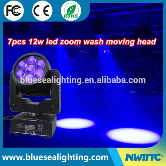 7x12w led zoom wash moving head diso stage lighting