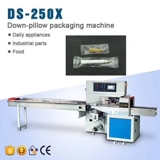 Industrial small Horizontal Flow Wrap Packing Machine Production Line