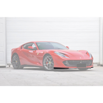Divisor de labios del parachoques delantero de carbono seco estilo OEM con aletas para Ferrari 812 Superfast/GTB