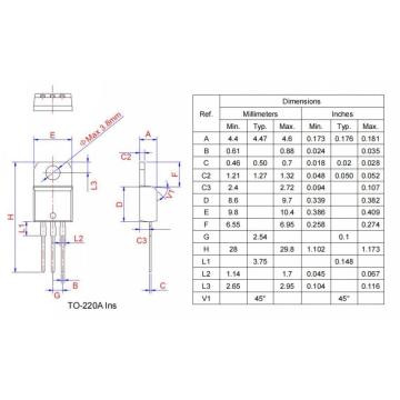 High ability to withstand 800V BTA24-800CW triac TO-220