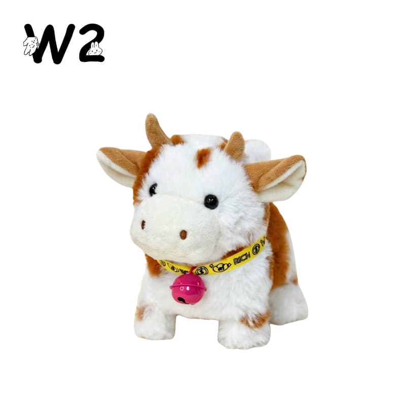 W2D02 Tie-dye Bell Spotted Cow Plush Toy
