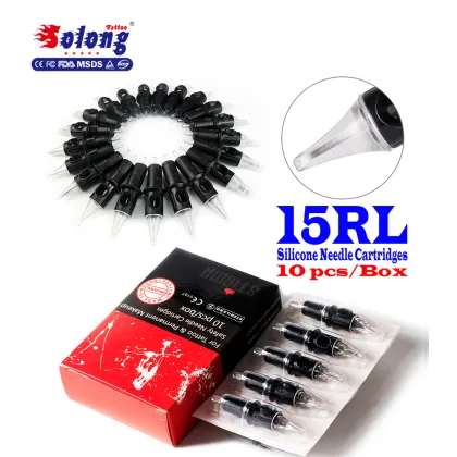 Solong Tattoo EN05-15RL Disposable Needle Cartridge Membrane Tattoo Needle