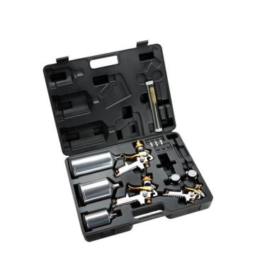 Comprehensive Auto Paint Kit: 11-Piece Portable Car Spray Gun Set