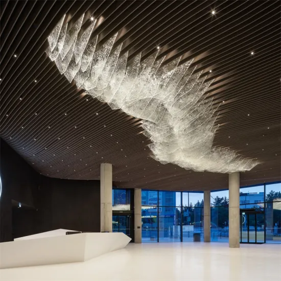 Post Modern Unique Glass Large Lobby Chandelier