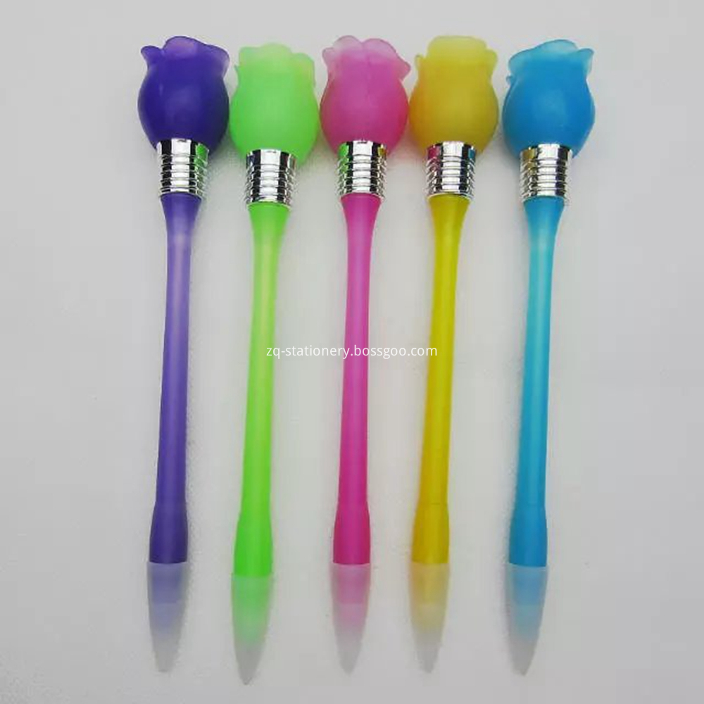 LED Knock Light Lotiform Ballpoint Pen