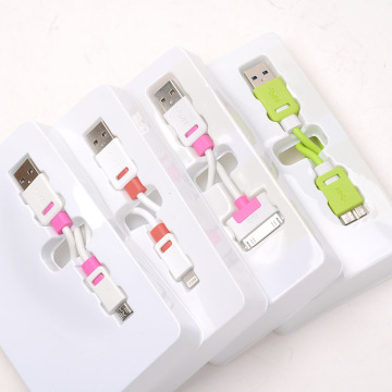 JL-018DB Yiwu Jiju colorful led micro usb to mini cable made in china