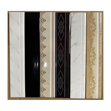 Polished Black Skirting Tiles: 80x400mm and 90x500mm African Designs