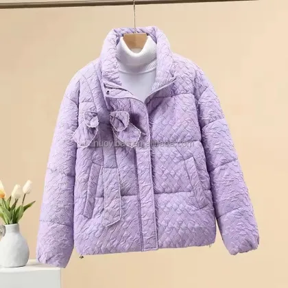 Soft Thick Comfortable Real Fur Trim Women's Goose Down Coat