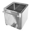 Stainless steel flour cart with wheels