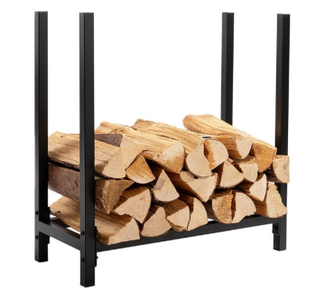 Indoor Outdoor Firewood Log Rack - Fireplace Wood Storage Holder