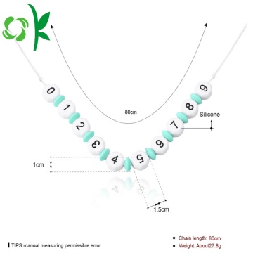 Teething Necklace Fashion Irregular Shape Silicone Beads