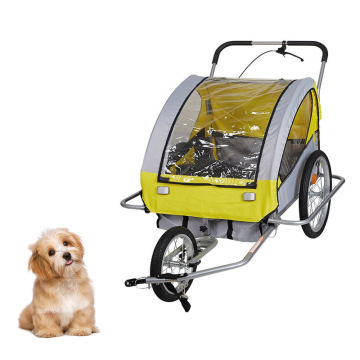รถเทรลเลอร์ Dog Bike: รถเข็นสัตว์เลี้ยงที่มี 3 ทางเข้าและหน้าจอตาข่ายระบายอากาศสำหรับการเดินทางและออฟโรด