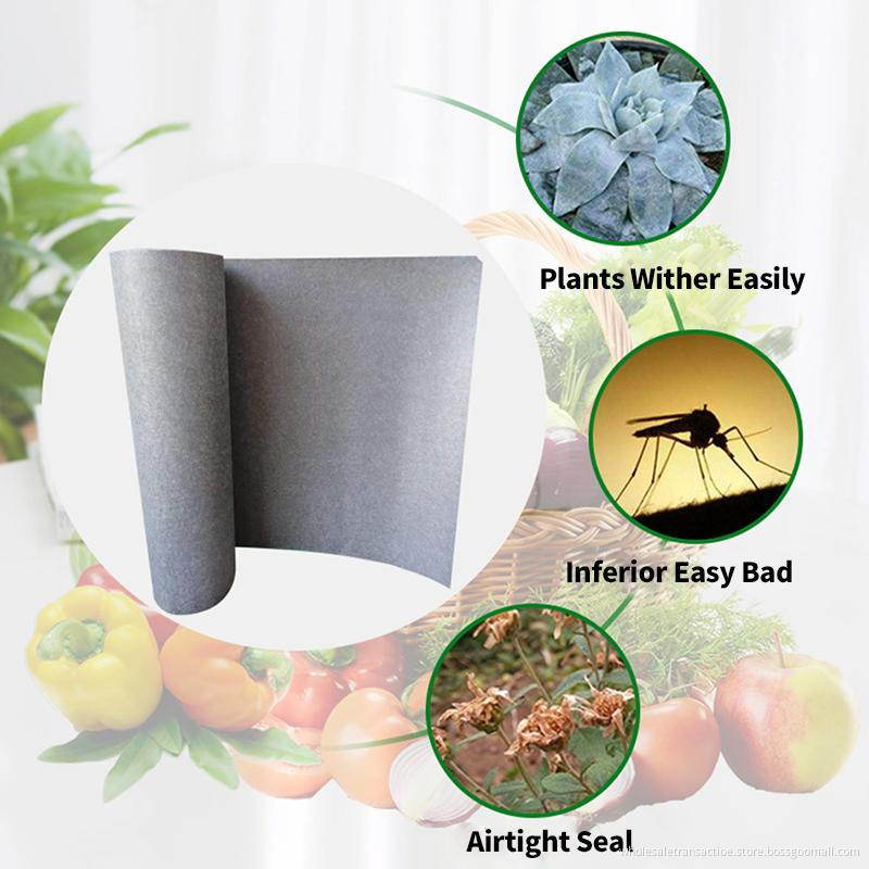 Other Garden Supplies 90x300CM Black Thickening Non-woven Fabric Weeding Cloths Agricultural Plant Covers Greenhouses Cold Protection Mulch