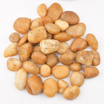 Natural Yellow Cobblestones for Outdoor Garden and Balcony Landscaping