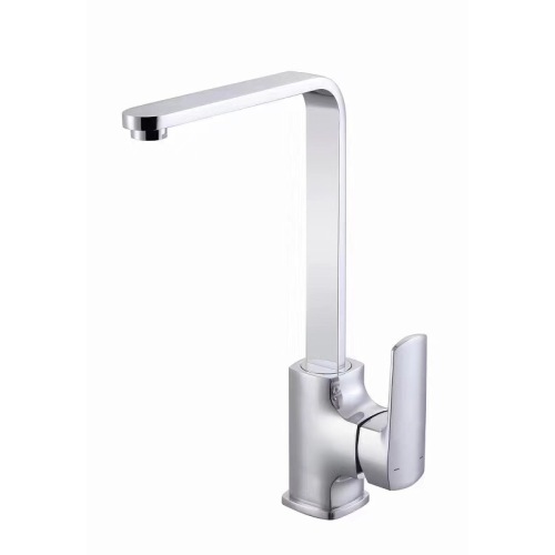 China Low Price 360 Rotation Single Lever Brass Matte Black Kitchen Faucet With Flower Ceramic Handle