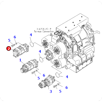 Dump truck HD605-7R pump assembly 705-95-03021
