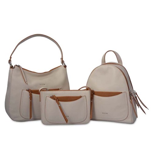 Branded Designed Leather Women Backpack Set Con Monedero
