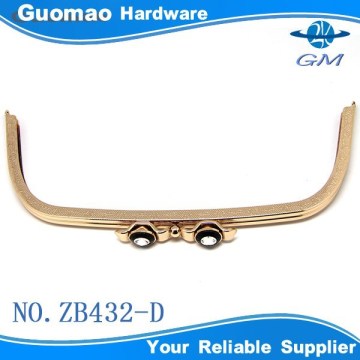 Curved high quality nickel purse frame