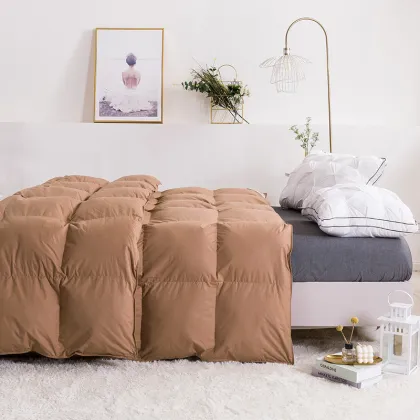King Size Cotton Duvet Cover & Goose Down Comforter Set