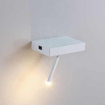 Modern Design 1W White Wall Lamps LED Hotel Wall Reading Light