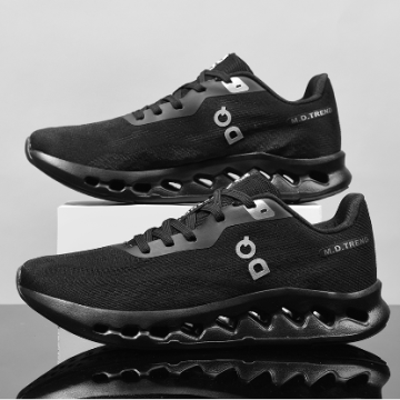 2024 Men's Casual Breathable Lace-up Walking Shoes - Fashion Sport Runners with Mesh Lining and Cowhide Cloth Upper
