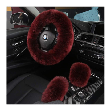 Women's Winter Warm Fur Car Steering Wheel Cover