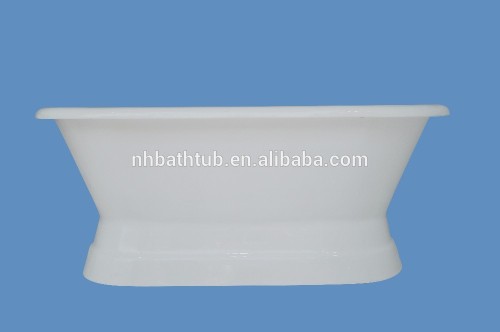 freestanding double ended pedestal bath tub