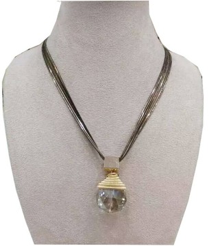 Statement Necklace, Crystal Glass Charm on Chains Jewelry Fashion Statement Necklace , Statement Necklace Wholesale PT2080