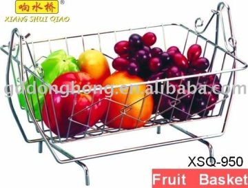 swing metal fruit basket holder with deep bowl