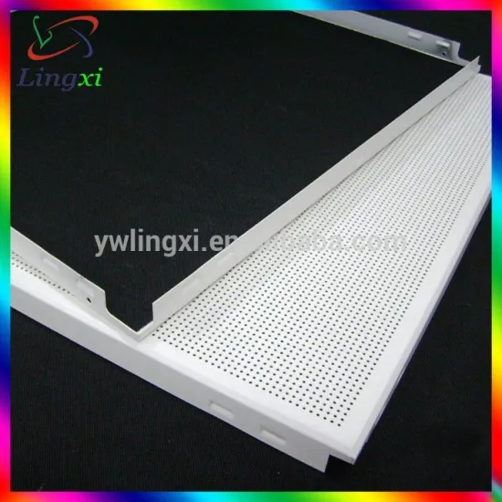 Metal perforated aluminum ceiling/ Clip-in grate aluminum ceiling tile for interior decoration