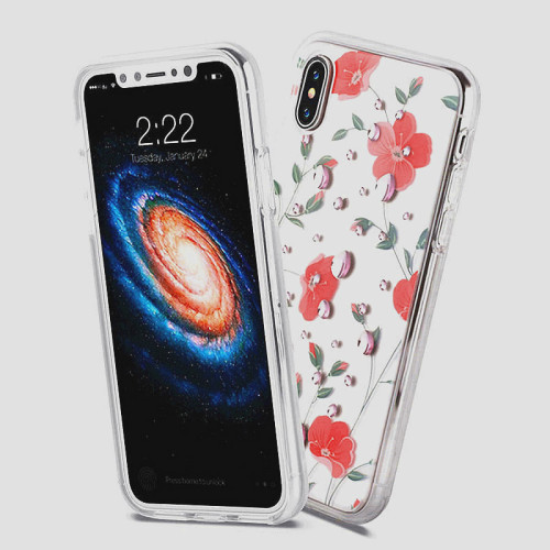 IMD TPU New design flower case for iphone x cover