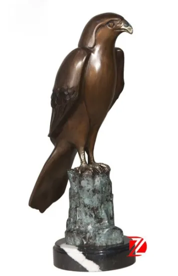 bronze philomel bird outdoor statue