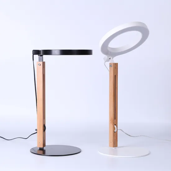 Residential Led Book Reading Light Wood Base Table Lamp